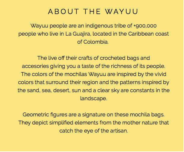 Wayuu Mochila Bags:  Storia, cura e tradizione