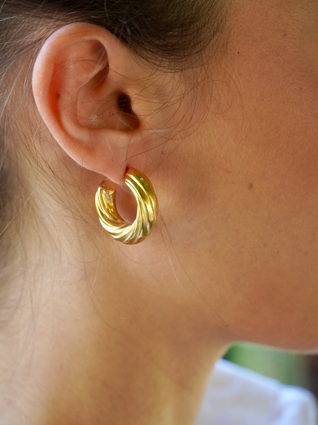 Orecchini Curly half hoops big