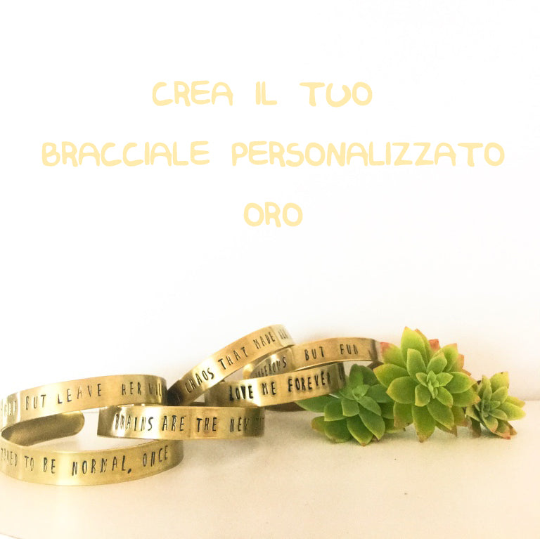 Bracciale personalizzato oro - classic - Wanderlust Factory® ☽ Mobile Fashion Boutique 