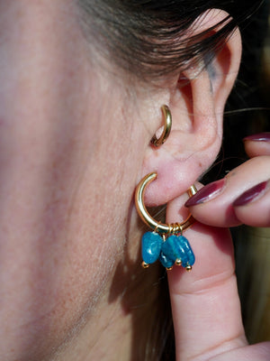 Orecchini Real Stone hoops