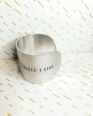 Maxi cuff personalizzato - silver - limited edition - Wanderlust Factory® ☽ Mobile Fashion Boutique 