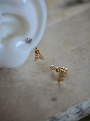 Mono Orecchino - Iniziale Lux. - Wanderlust Factory® ☽ Mobile Fashion Boutique 