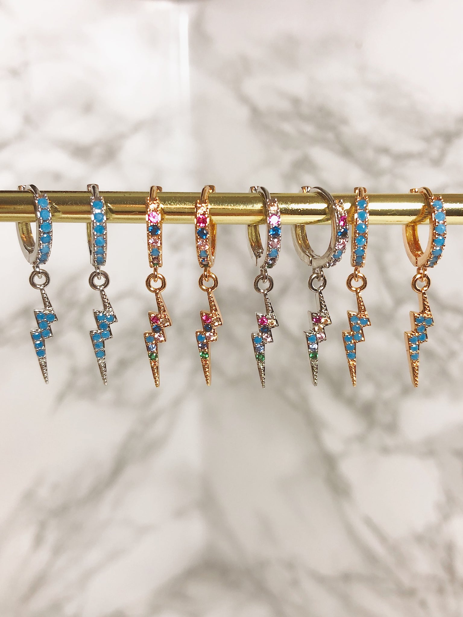 Mono Orecchini - fulmini colorati⚡️ - Wanderlust Factory® ☽ Mobile Fashion Boutique 