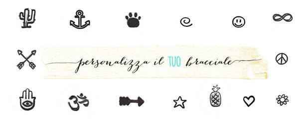 Bracciale personalizzato SLIM ROSA - font MINI - Wanderlust Factory® ☽ Mobile Fashion Boutique 