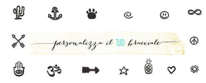 Bracciale personalizzato SLIM ROSA - font MINI - Wanderlust Factory® ☽ Mobile Fashion Boutique 