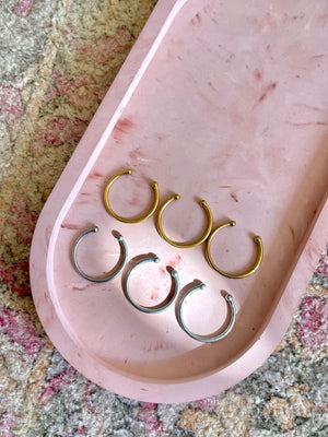 Tris di anelli sottili - set da 3 pezzi