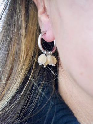 Orecchini Real Stone hoops