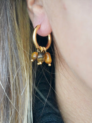 Orecchini Real Stone hoops