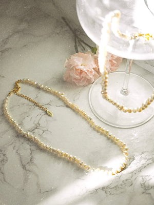 Collana girocollo in perle di fiume 🦩 medium - Wanderlust Factory® ☽ Mobile Fashion Boutique 