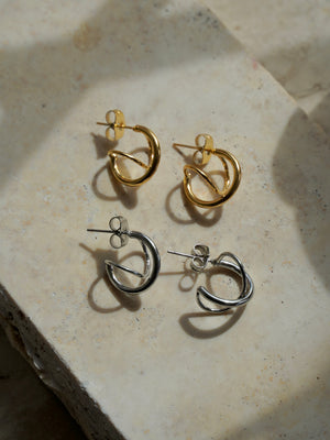 Orecchini abstract hoops