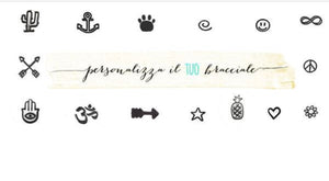 Maxi cuff personalizzato - silver - limited edition - Wanderlust Factory® ☽ Mobile Fashion Boutique 
