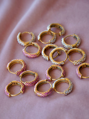 Orecchini Aztec hoops
