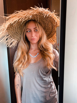 Maxi cappello - paglia raffia e conchiglie - Wanderlust Factory® ☽ Mobile Fashion Boutique 