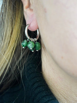 Orecchini Real Stone hoops
