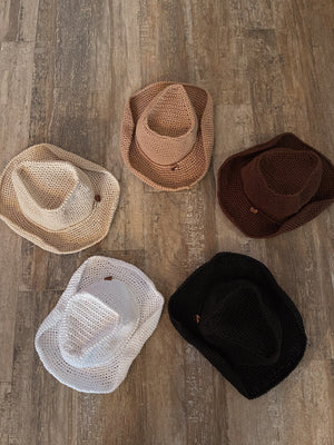 Crochet Cowgirl Hat - Wanderlust Factory® ☽ Mobile Fashion Boutique 