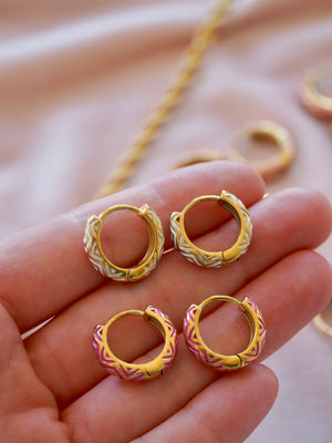 Orecchini Aztec hoops