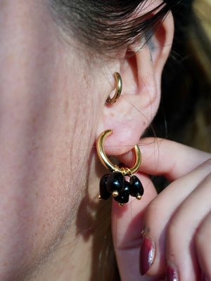 Orecchini Real Stone hoops