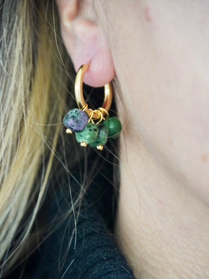 Orecchini Real Stone hoops