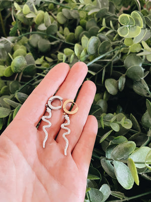 Mono Orecchino - serpente lungo XL - Wanderlust Factory® ☽ Mobile Fashion Boutique 