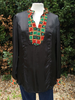 Camicia in raso Nina K. - Wanderlust Factory® ☽ Mobile Fashion Boutique 